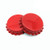 IGOGO 100 PCS Crown Bottle Caps Double Both Sided Colors Craft Linerless 2 sided Red