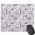 Mouse Pad Gymnastics Words Purple Non-Slip Rubber Gaming Mouse Mat Rectangle Mousepad for Computers Laptop