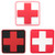 Bundle 3 Pieces - Medic Red Cross Tactical PVC Rubber Patches with Backing Appliques 2.35"