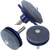 Xgood 3 Pieces Blue Lawn Mower Sharpener Blade Drill Lawnmower Sharpener for Any Power Drill