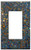 Switch Plate Single Rocker GFCI - Mosaic Abstract Golden Colorful Blue Pattern