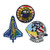 Oyster-Patch 3pcs STS 107  and  51  and  Apollo 1 NASA Meatball 100th Space Shuttle Program Mission Tactical Patch