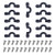 colaeos Kayak Pad Eye Kit  12PCS Nylon Bungee Deck Loops Tie Down Pad Eye with 24 Screws for Boat Kayak Deck Rigging Kit