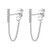 PATISORNA 925 Sterling Silver Chain Earrings Bar Stud Earrings with Chain Cubic Zirconia Minimalist Threader Dangle Earrings for Women Men Silver PATISORNA 925 Sterling Silver Chain Earrings Bar Stud Earrings with Chain Cubic Zirconia Minimalist Threader Dangle Earrings for Women Men Silver