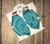Solid Blue Lagoon Pinwheel Hair Bow 4" MADE IN USA