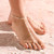 Bomine Pearl Barefoot Sandals Anklets Beach Ankle Bracelet Ring Wedding Foot chain Jewelry 2Pcs for Women and Girls  No toe ring Bomine Pearl Barefoot Sandals Anklets Beach Ankle Bracelet Ring Wedding Foot chain Jewelry 2Pcs for Women and Girls  No toe ring
