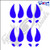 Eyecandy Decals Deer Tracks 6" Decal Purple