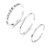 Sllaiss 3Pcs Sterling Silver Stackable Open Ring for Women S925 Hypoallergenic Adjustable Ring Jewelry Comfort Fit Size 5 to 9 Plain Band Knuckle Stacking Toe Ring Set