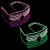 Light Up EL Wire Neon Shutter Glasses Flashing LED Rave Sunglasses for 80s  EDM  Parties Decorations-2pack  Pink Lemon Green