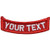 Customizable Text Rocker Patch w Hook Fastener - Patch  Red