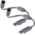 Fosmon 2x Replacement Dongle USB Breakaway Cables for Xbox 360 Wired Controllers - Dark Gray (2 Pack)