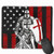 Knight Templar Crusader Warrior American Flag Mouse Pad with Stitched Edge  Non-Slip Rubber Base Mousepad for Laptop  Computer  and  Pc
