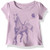 Carhartt Baby Girls Short Sleeve Cotton Graphic Tee T-Shirt  Water Color Horse  Lavender Mist   9 Months
