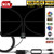 HDTV Antenna, 2019 New Version Indoor Digital TV Antenna 120 Miles Range with Amplifier Signal Booster 4K HD VHF UHF Freeview for Life Local Channels Support All Television