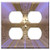 Double Duplex Outlet Wall Plate Cover - Gold Stars Purple Glow Background