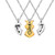JQFEN 3pcs Mother Daughter Pendant Necklace Matching Heart Necklace for Mom Big Sister Little Sister Mothers Day Birthday Jewelry