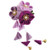 KESYOO Japanese Kimono Flower Hair Clip Kanzashi Flower Hair Tie Band Clip Sakura Fan Barrette Clip for Women Girls Purple