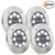 Maggift Solar Ground Lights, 8 LED Garden Pathway Outdoor In-Ground Lights, 4 Pack (White)