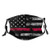 Firefighter Thin Red Line American Flag Face Mask With 2 Filters Washable Adjustable Fabric Mask Reusable Face Protective Balaclava For Adult