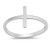 Sideways Cross Bar Stackable Love Ring New .925 Sterling Silver Band Size 6