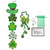 Multiple St. Patrick's Day Decorations Welcome Shamrock Dangle Sign and Shamrock with Doorknob Hanger with G&G Good Luck Shamrock DIY Keychain