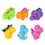 ECOLOG Bathtub Toys Dinosaur - Baby Floating Dinosaur Themed Rubber Bath Squeak Toys for Boys and Girls, 6 Pieces