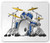 Ambesonne Drums Mouse Pad  Professional Percussion Instrument Rock Themed Musical Activities  Rectangle Non-Slip Rubber Mousepad  Standard Size  Grey Blue