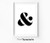 Ampersand - Unframed art print poster or greeting card