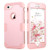 iPhone SE Case, iPhone 5 Case, iPhone 5S Case, DUEDUE Heavy Duty Rugged Shockproof Drop Protection Slim 3 in 1 Hybrid Hard PC Covers Soft Silicone Bumper Protective Case for iPhone SE/5S/5, Rose Gold