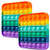 Push Pop Bubble Fidget Sensory Toy Silicone Stress Reliever Push Pop Fidget Toy Squeeze Sensory Toy for Kids with ADD  ADHD or Autism