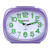 Silent Non Ticking Analog Alarm Clock with Nightlight Snooze Travel Alarm Clock Silent Sweep Second Hand  Lightweight Analog Quartz Clocks for Bedrooms  Purple-561