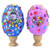 2PCS Easter eggs Plastic easter eggs toy doodle plastic eggs children DIY coloured diamond hand painted eggs bulk?Blue and purple?