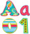 Creative Teaching Press Dots on Turquoise 4-Inch Designer Letters (1868)