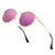 Small Round Polarized Sunglasses Retro Men Women Mirrored Lens Metal Frame Circle Sun Glasses Shades  Purple Lens Gold Frame