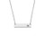 JJTZX Silver Initial Bar Necklace Engraved Name Bar Pendant Wedding Initial Bridesmaid Gift  M