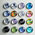 Kendiis Fridge Magnets -16 Pack Glass Inspirational Magnets for Fridge - Refrigerator Magnets  Office Magnets  Whiteboard Magnets  1.35 Inches Diameter  Best Housewarming Home Decorations Gift.
