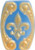 Fleur de Lis Soap  Coffee  Blue