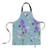 HOSNYE Aprons Floral Apron Purple Blooming Iris Flowers and Flying Butterflies Kitchen Bib with Adjustable Neck for Cooking Gardening  Adult Size