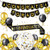 MOVINPE 2021 Graduation Decorations Party Supplies  Black Gold Congrats Grad Banner  I Graduated Sash  36'' Jumbo Confetti Balloon  Black Gold Latex Balloons for Class of 2021