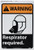 NMC WGA3PB WARNING  RESPIRATOR REQUIRED Sign  10 in. x 14 in. PS Vinyl Warning Signage with Graphic  White Black Text on Black Orange Base