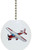 Red Airplane Plane Solid Ceramic Fan Pull