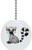 Cute Grey and Black Lemur Solid Ceramic Fan Pull