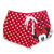 Disney Junior Ladies Minnie Mouse Peeking Short  Red Polka Dot Large