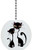 Black Cats with Long Necks Solid Ceramic Fan Pull