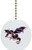 Purple Dragon Ceramic Fan Pull