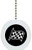Carolina Hardware and Decor 1111F Black Checkered Flag Ceramic Fan Pull
