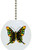 Carolina Hardware and Decor 1081F Black Butterfly Solid Ceramic Fan Pull