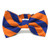 TieMart Striped Bow Tie  Royal Blue and Orange