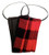 Black Red Buffalo Plaid Cotton Allergy Double Sided Reversible Washable Dust Face Mask - Adult Female Size