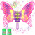Golray Toddler Bubble Machine Wand Kids Girls Butterfly Bubble Blower with Detachable Wings Musical Light-up 1000Plus Bubbles Per Minute  Automatic Bubble Maker Wand Machine  2 Bubble Solution